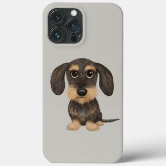 Wirehaired Dachshund | Cute Cartoon Dog Teckel iPhone 13 Pro Max Case