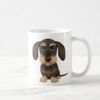 Wirehaired Dachshund | Cute Cartoon Dog Teckel