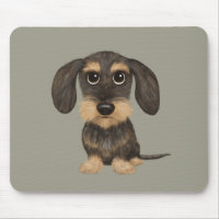 Wirehaired Dachshund | Cute Cartoon Dog Teckel