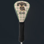 Wirehaired Dachshund | Cute Dog Teckel Custom Name Golf Head Cover<br><div class="desc">Golf club cover with a cute wirehaired Dachshund and custom name. Makes a fun personalized gift along with matching Teckel golf balls.</div>