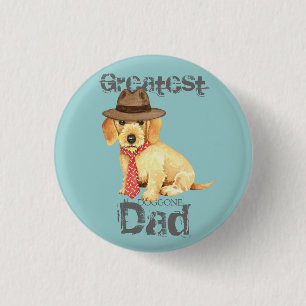 Wirehaired Dachshund Dad 1 Inch Round Button