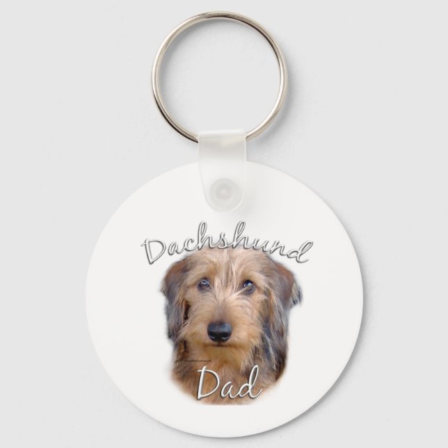 Wirehaired Dachshund Dad 2 Keychain (Front)