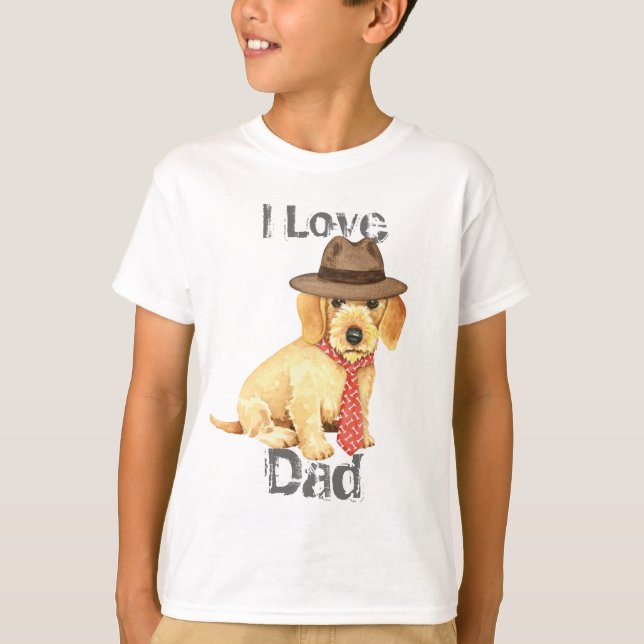 Wirehaired Dachshund Dad T-Shirt (Front)