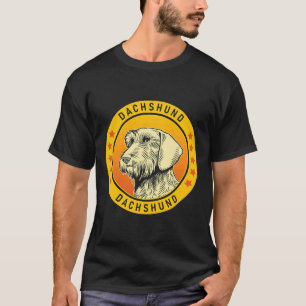Wirehaired Dachshund Dog Portrait T-Shirt