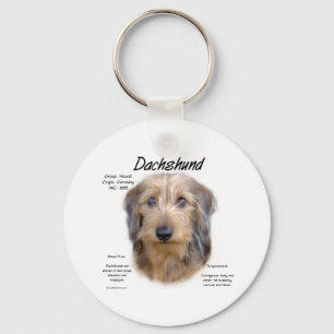 Wirehaired Dachshund History Keychain