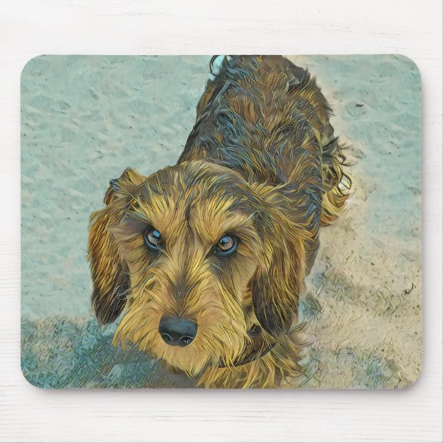 wirehaired dachshund mouse pad (Front)