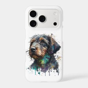 Wirehaired Dachshund Puppy Watercolor Art