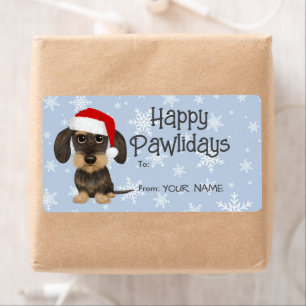 Wirehaired Dachshund Santa Teckel Christmas Gift