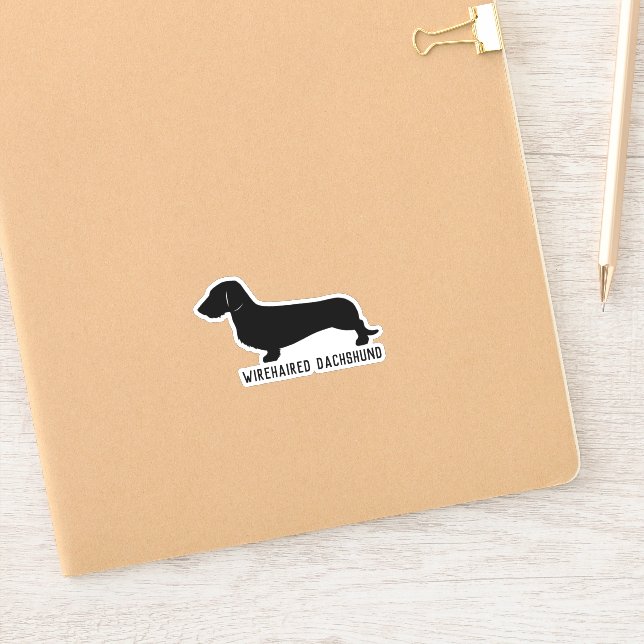 Wirehaired dachshund silhouette sticker (Notebook)