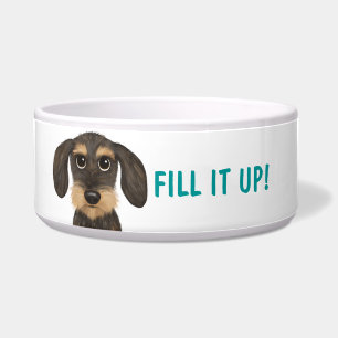 Wirehaired Dachshund   Teckel with Custom Text