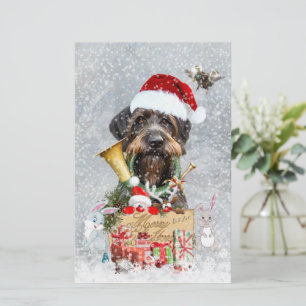 Wirehaired Pointer, Dog Christmas Stationery