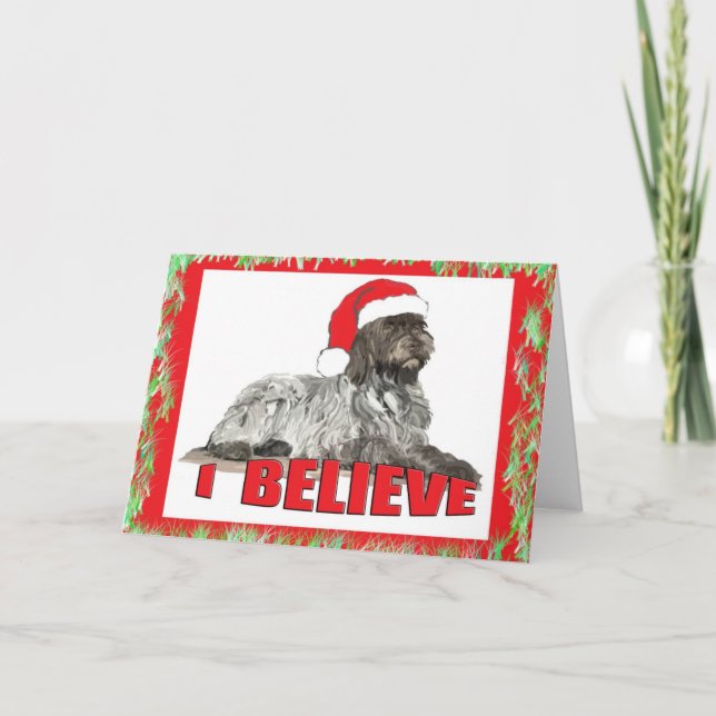 WIREHAIRED_POINTING_GRIFFON_CARD HOLIDAY CARD (Front)