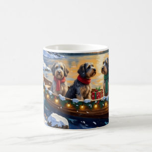 Wirehaired Pointing Griffon Christmas Boat Holiday Coffee Mug