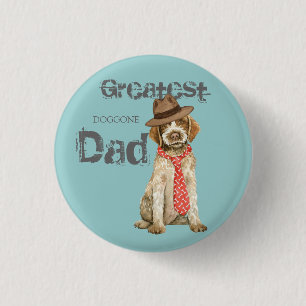 Wirehaired Pointing Griffon Dad 1 Inch Round Button
