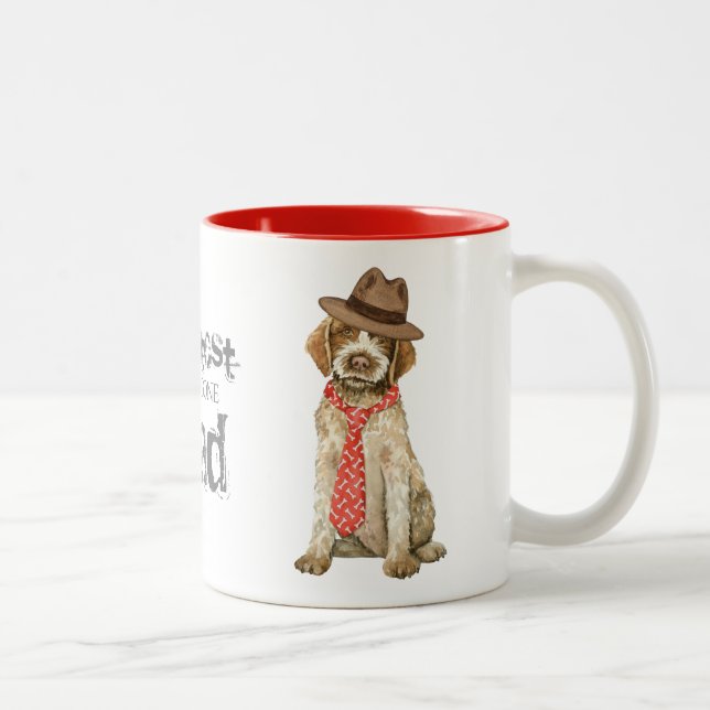 Wirehaired Pointing Griffon Dad Two-Tone Coffee Mug (Right)