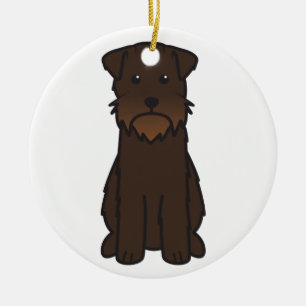 Wirehaired Pointing Griffon Dog Cartoon Ceramic Ornament