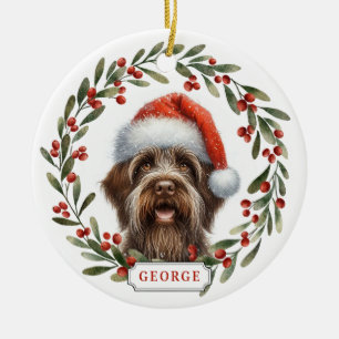 Wirehaired Pointing Griffon Dog Ceramic Ornament
