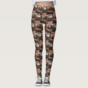 Wirehaired Pointing Griffon Dog Christmas Festive Leggings
