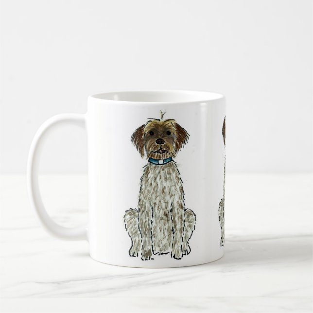 Wirehaired Pointing Griffon Dog Coffee Mug (Left)