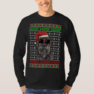 Wirehaired Pointing Griffon Dog Funny Woof Merry C T-Shirt