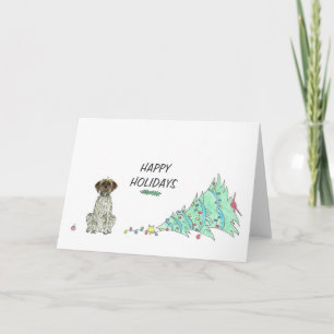 Wirehaired Pointing Griffon Dog Holiday Card