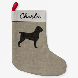 Wirehaired Pointing Griffon Dog Silhouette Holiday Small Christmas Stocking