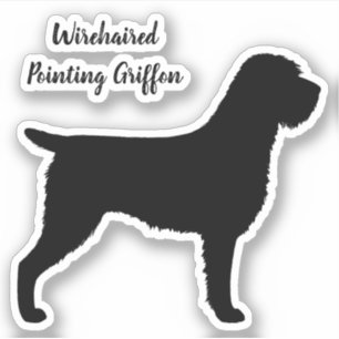 Wirehaired Pointing Griffon Dog Silhouette Sticker
