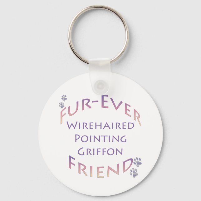 Wirehaired Pointing Griffon Furever Friend Keychain (Front)