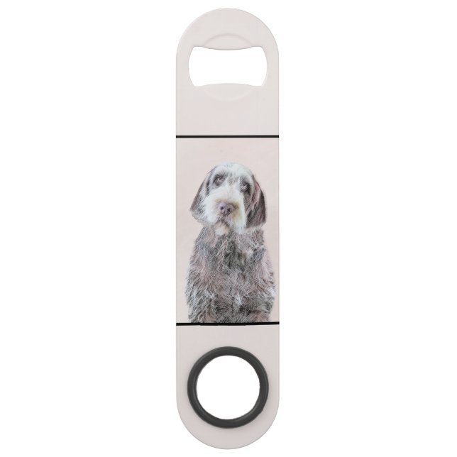 Wirehaired Pointing Griffon Painting - Dog Art Bar Key (Back)