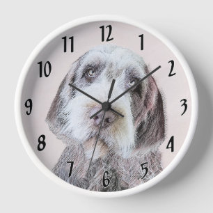 Wirehaired Pointing Griffon Painting - Dog Art Clock