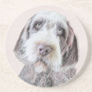 Wirehaired Pointing Griffon Painting - Dog Art Coaster