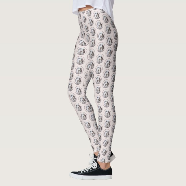 Wirehaired Pointing Griffon Painting - Dog Art Leggings (Left)
