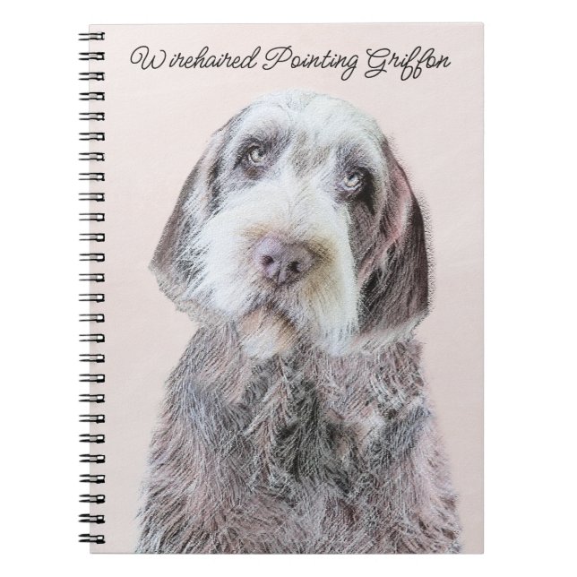 Wirehaired Pointing Griffon Painting - Dog Art Notebook (Front)