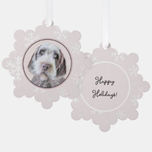 Wirehaired Pointing Griffon Painting - Dog Art Ornament Card