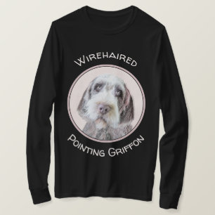 Wirehaired Pointing Griffon Painting - Dog Art T-Shirt