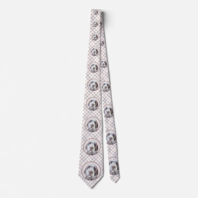 Wirehaired Pointing Griffon Painting - Dog Art Tie (Front)