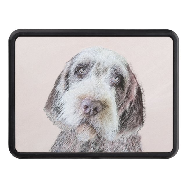 Wirehaired Pointing Griffon Painting - Dog Art Trailer Hitch Cover (Front)