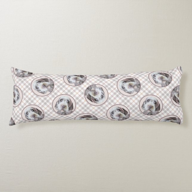 Wirehaired Pointing Griffon Painting Pet Dog Art Body Pillow (Front)
