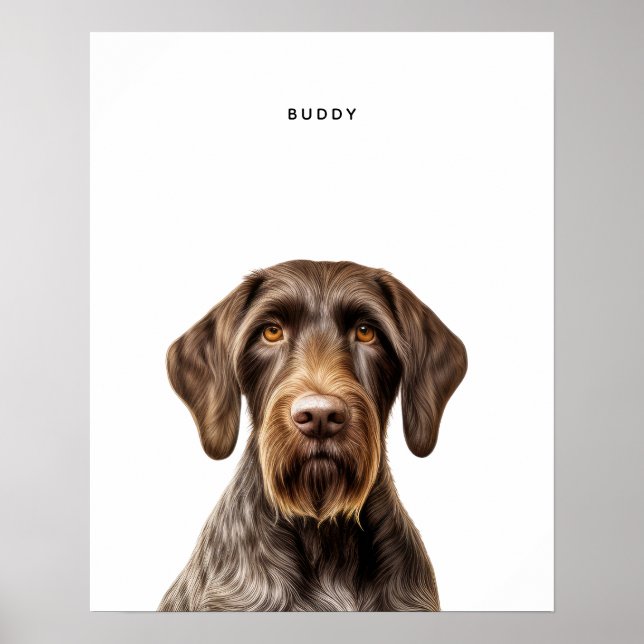 Wirehaired Pointing Griffon Personalized Print (Front)