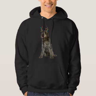Wirehaired Pointing Griffon Reindeer Christmas Dog Hoodie