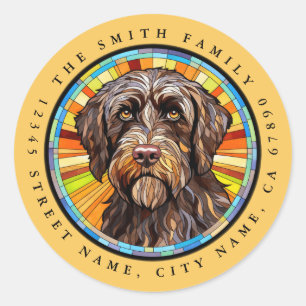 Wirehaired Pointing Griffon Round Stickers