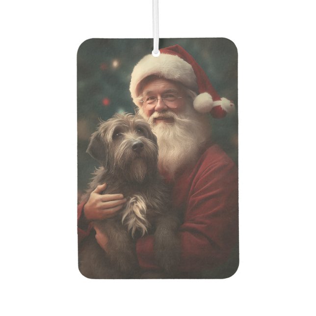 Wirehaired Pointing Griffon Santa Claus Christmas Air Freshener (Front)