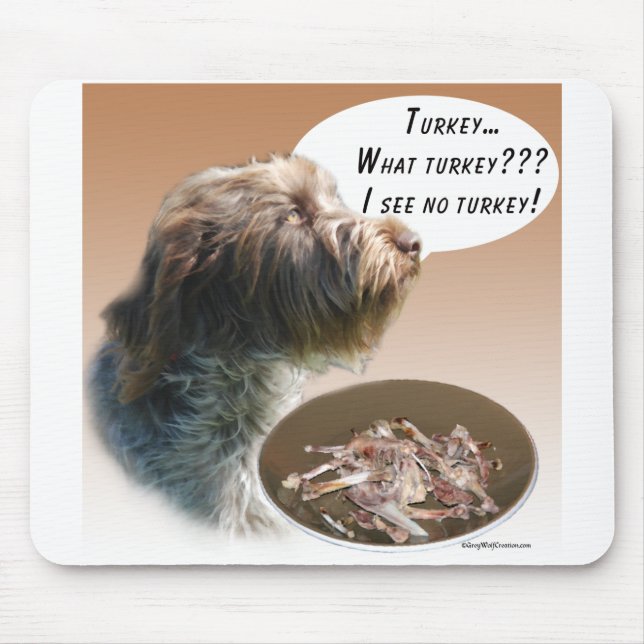 Wirehaired Pointing Griffon Turkey Mouse Pad (Front)