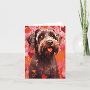 Wirehaired Pointing Griffon Valentines day Card