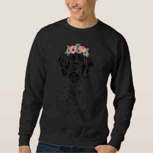Wirehaired Pointing Griffon With Floral Headband G Sweatshirt