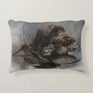 Wirehaired Pointing Griffon , Woodcock hunting  Accent Pillow