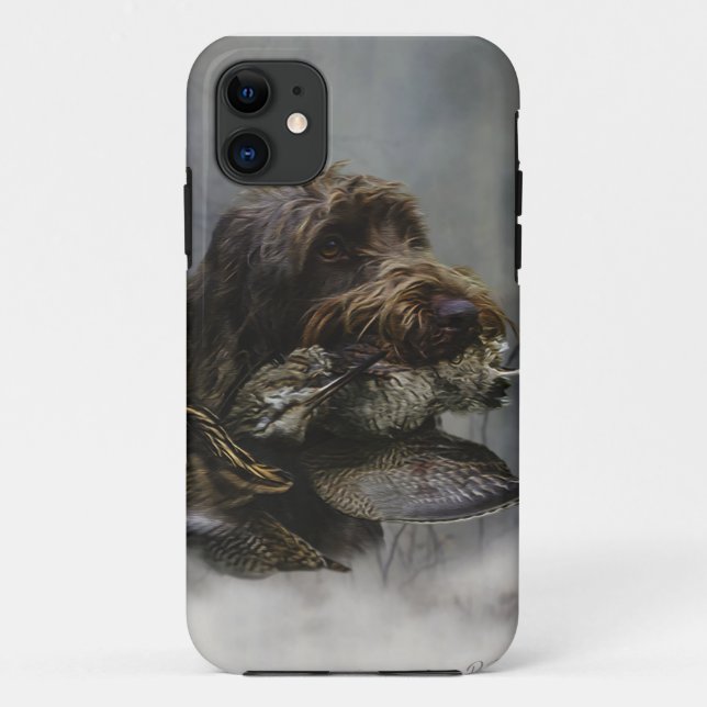 Wirehaired Pointing Griffon , Woodcock hunting   Case-Mate iPhone Case (Back)