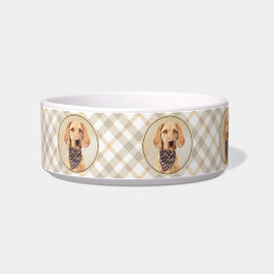 Wirehaired Vizsla Painting - Cute Original Dog Art Bowl