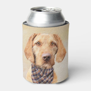Wirehaired Vizsla Painting - Cute Original Dog Art Can Cooler