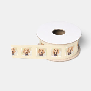 Wirehaired Vizsla Painting - Cute Original Dog Art Grosgrain Ribbon